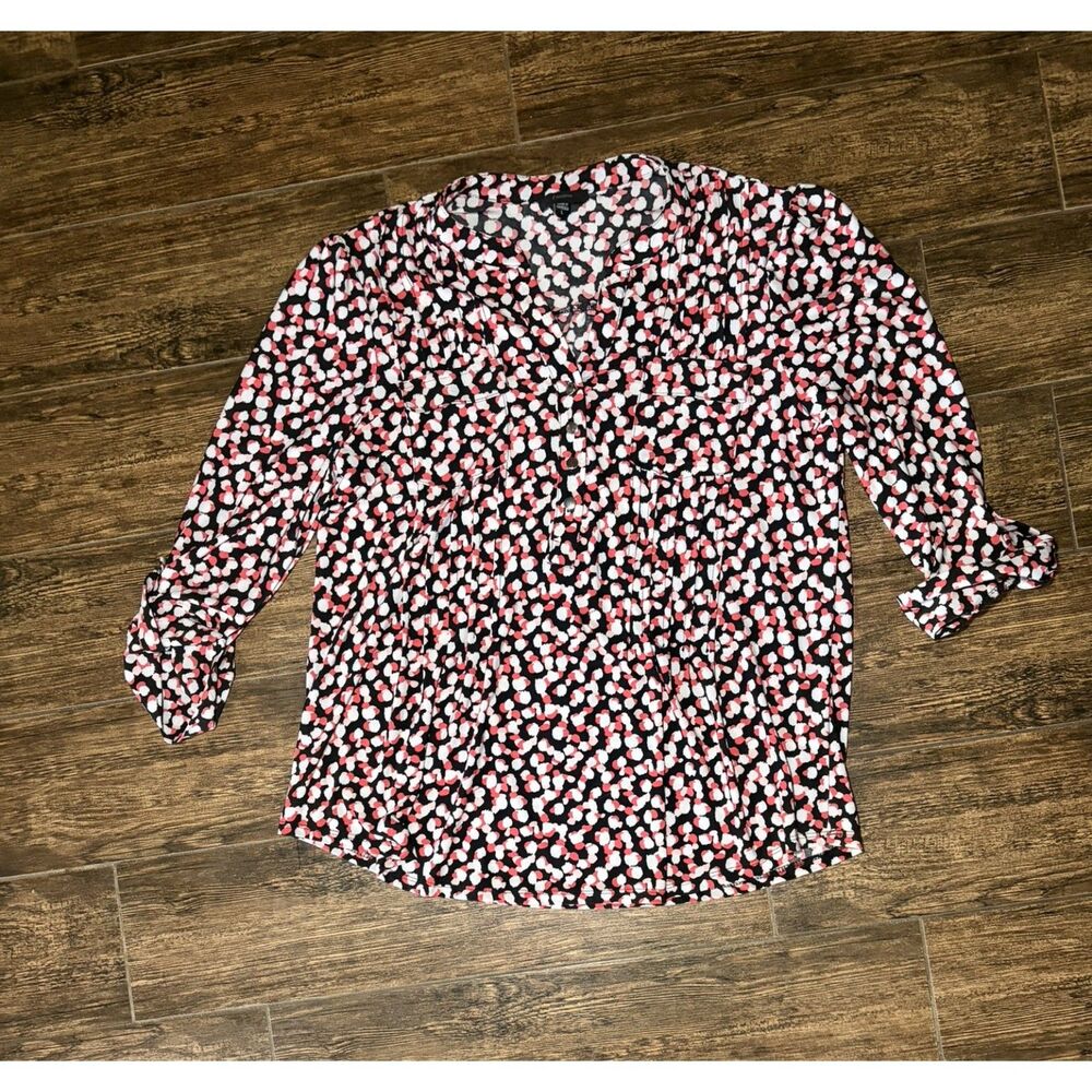 Cocomo Dot Print Popover Blouse - L